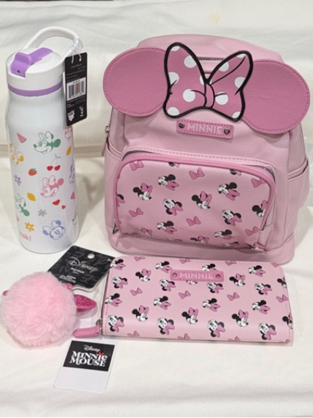 Disney Pink Minnie Mouse Mini Backpack and Accessory Set